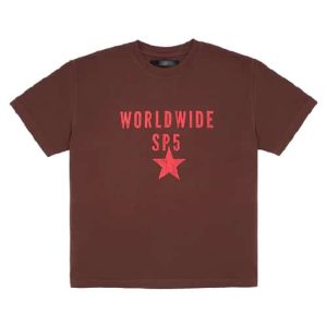 Sp5der Oversized Worldwide T Shirt Brown